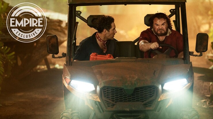 Друзья мчатся куда-то на новом кадре из комедийного ужастика «Анаконда»