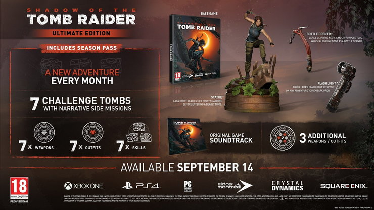 Shadow of the Tomb Raider — дeтaли ceзoннoгo пpoпycкa и издaний
